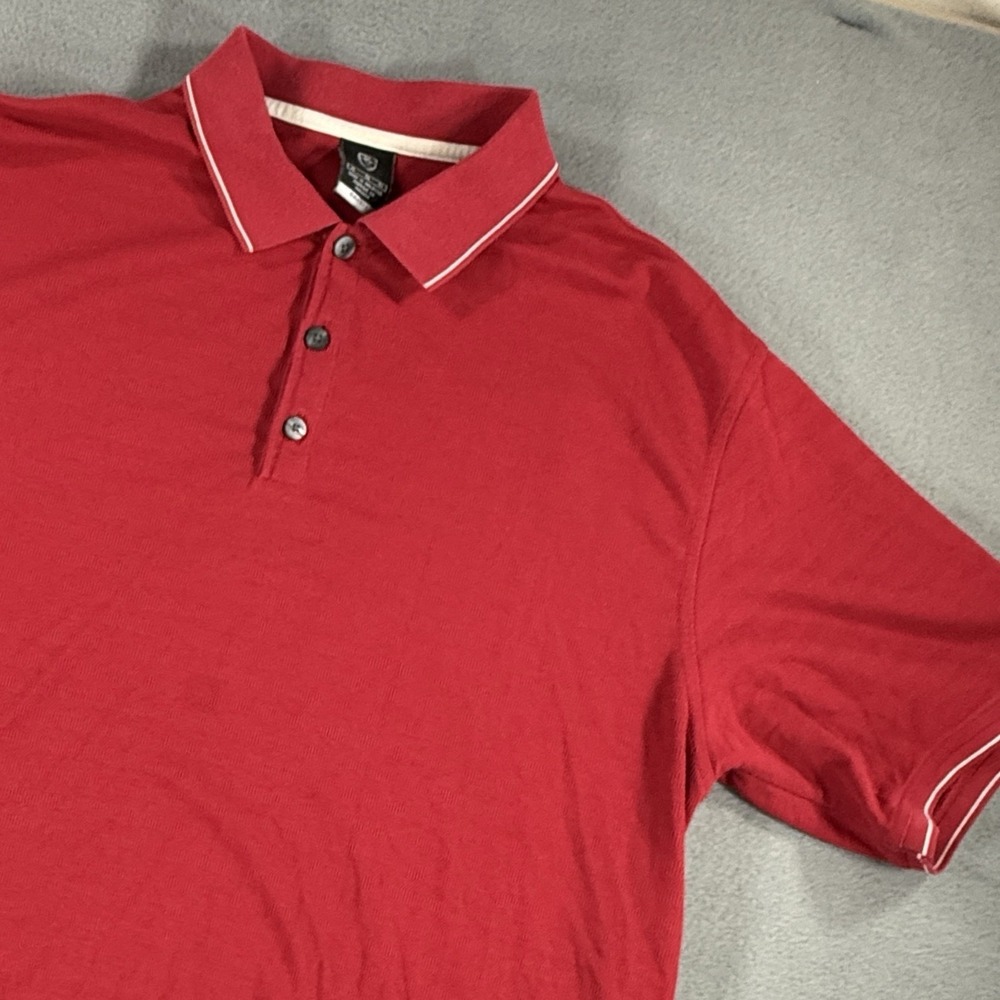 Nike Golf Dri-FIT Polo Shirt Mens XL Red Short Sleeve Textured Cotton Blend